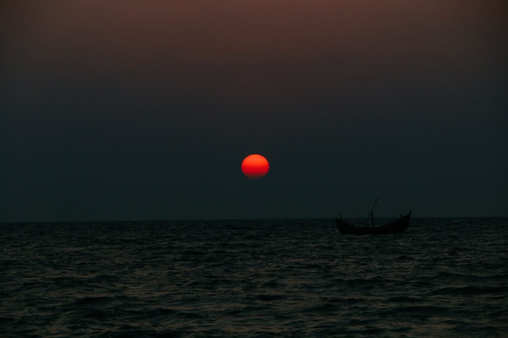 Sunset view of saint martin island