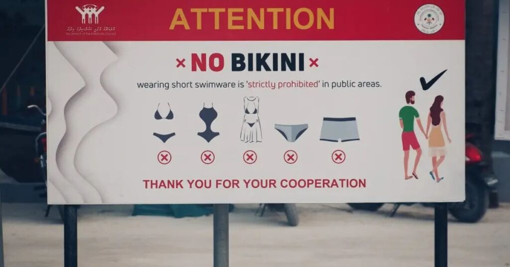 Follow Bikini Rules in Maldives